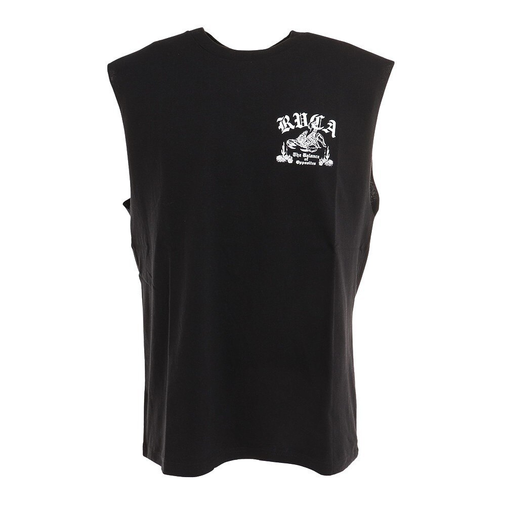 RVCA（メンズ）バックプリント ノースリーブ SCORP SLEEVELESS 黒 タンクトップ BC041362 BLK★★★