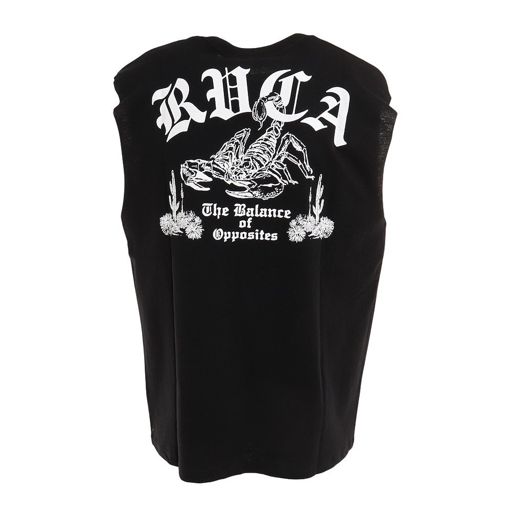 RVCA（メンズ）バックプリント ノースリーブ SCORP SLEEVELESS 黒 タンクトップ BC041362 BLK★★★