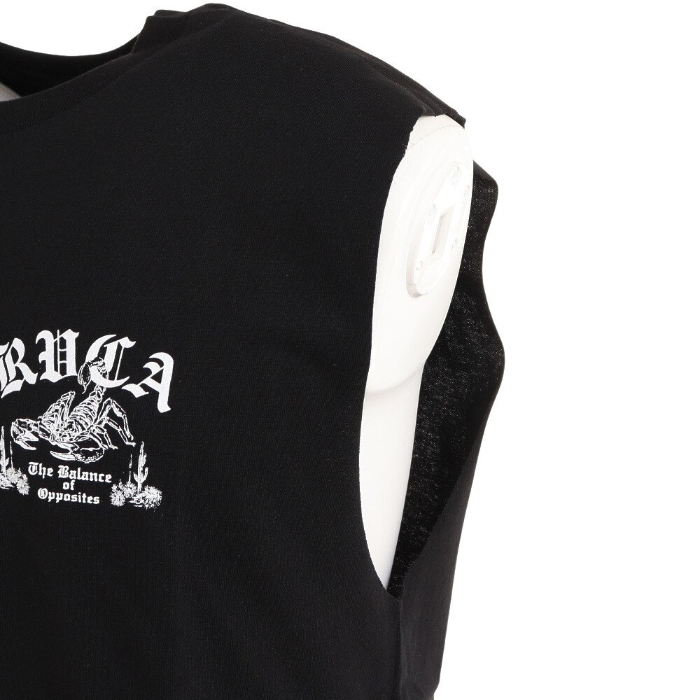 RVCA（メンズ）バックプリント ノースリーブ SCORP SLEEVELESS 黒 タンクトップ BC041362 BLK★★★