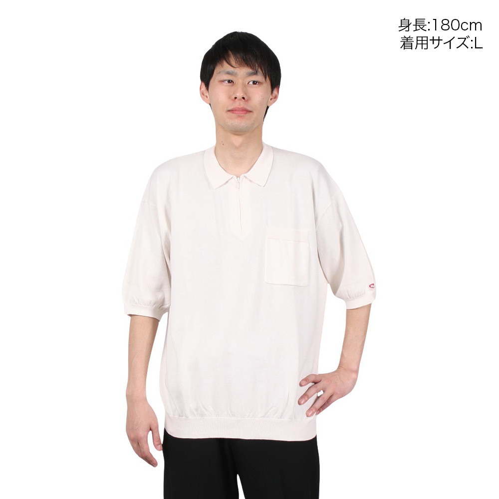 SLYDE（SLYDE）（メンズ）ニット半袖ポロシャツ 22SS SLYM016-OWHT