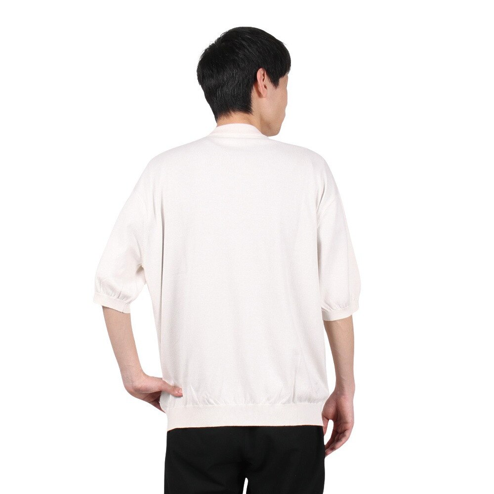 SLYDE（SLYDE）（メンズ）ニット半袖ポロシャツ 22SS SLYM016-OWHT