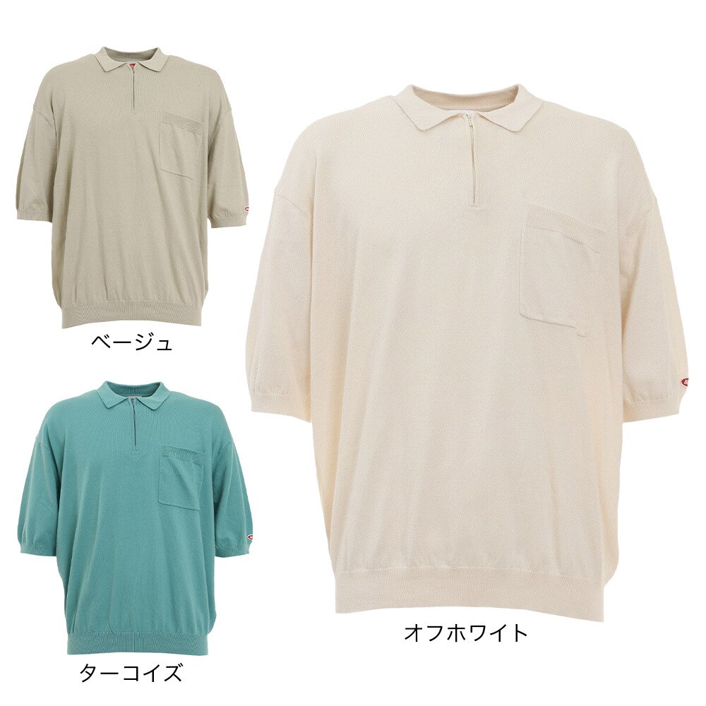 SLYDE（SLYDE）（メンズ）ニット半袖ポロシャツ 22SS SLYM016-OWHT