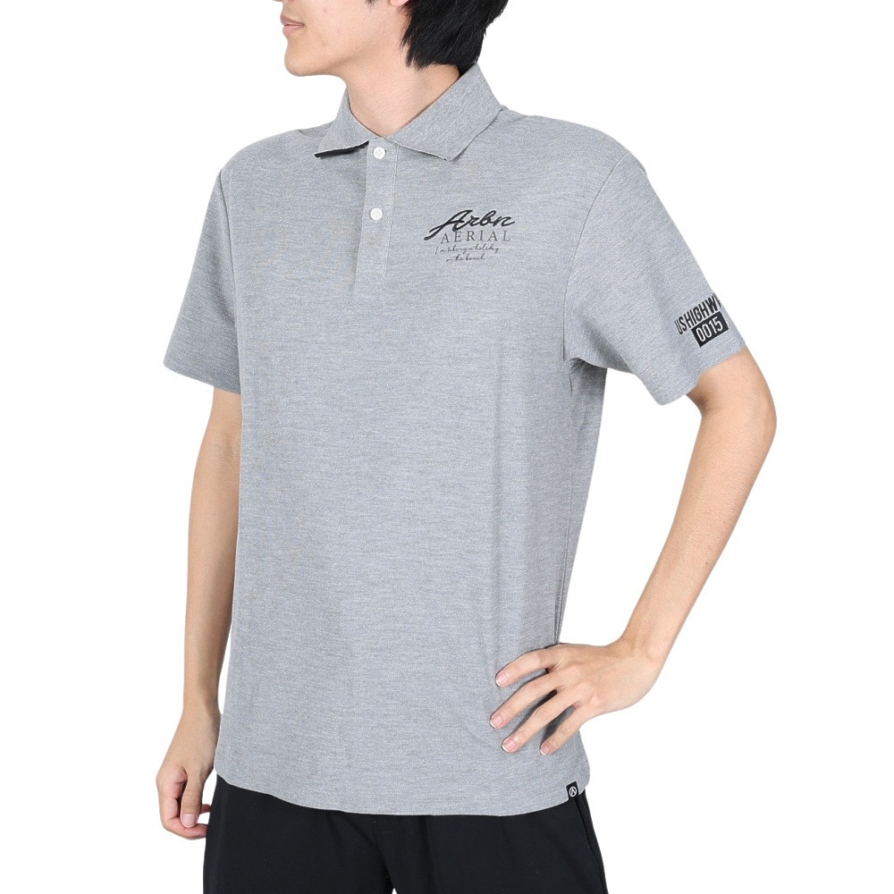 エアボーン（ARBN）（メンズ）半袖ポロシャツ 22S-ARBN-009PS-MGRY