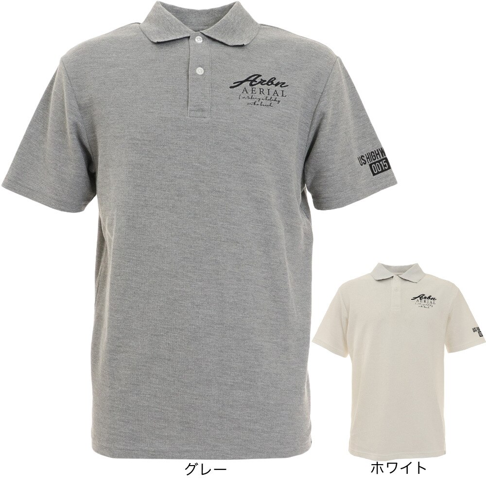 エアボーン（ARBN）（メンズ）半袖ポロシャツ 22S-ARBN-009PS-WHT