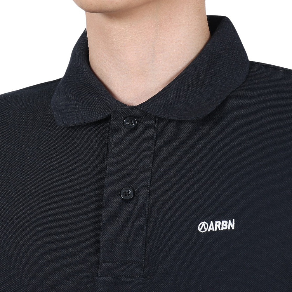 エアボーン（ARBN）（メンズ）ショートスリーブ BASIC ポロシャツ AB24SSM-APP0301-BLK