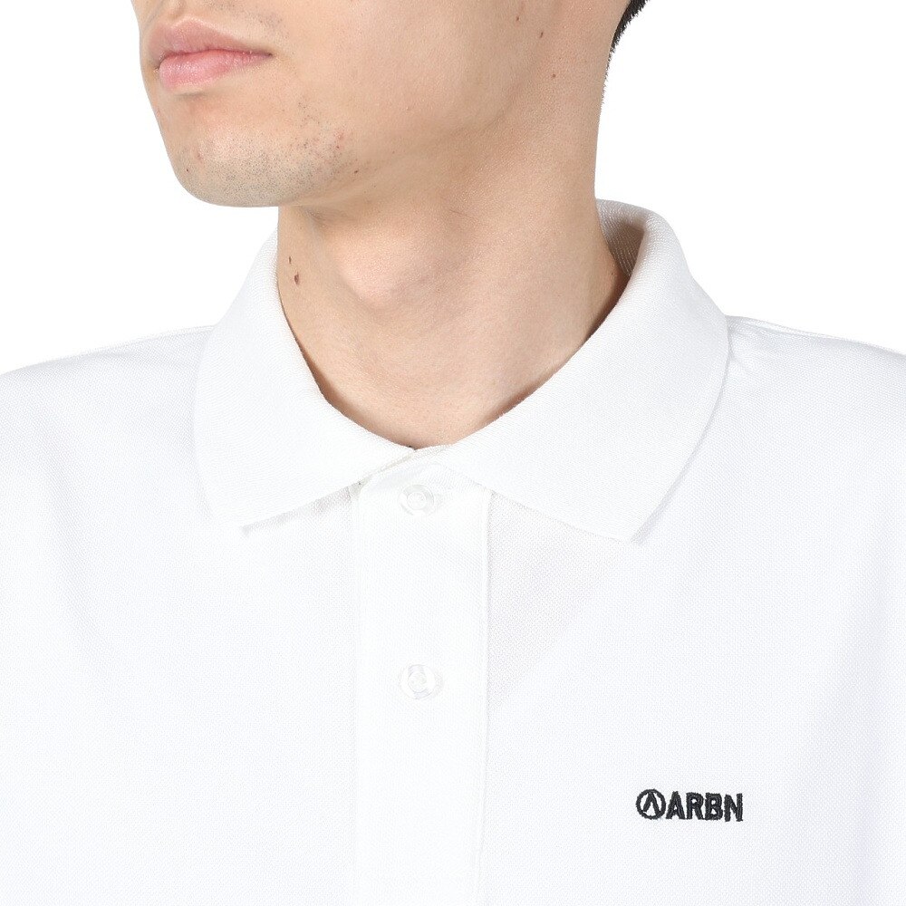 エアボーン（ARBN）（メンズ）ショートスリーブ BASIC ポロシャツ AB24SSM-APP0301-WHT