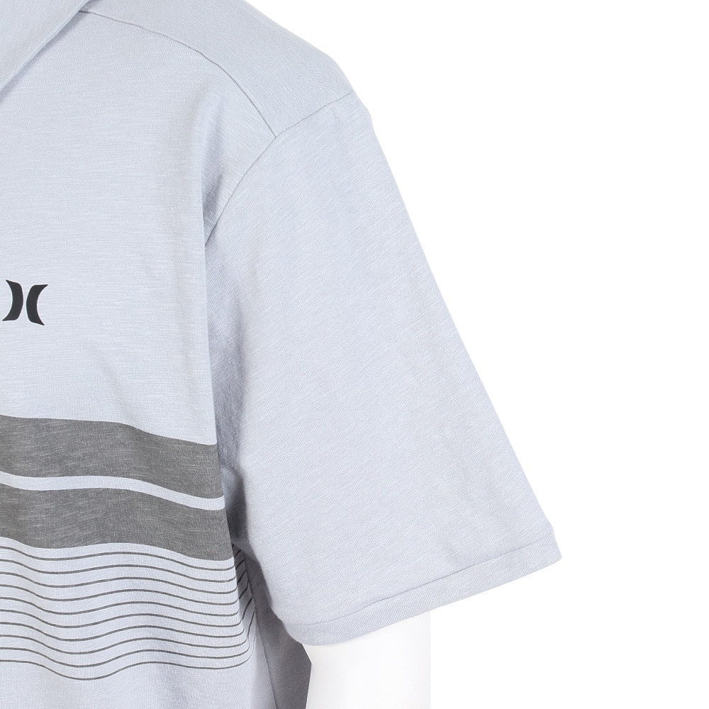 ハーレー（HURLEY）（メンズ）PRINTED STRIPE SLUB 半袖ポロシャツ MKT02173-002