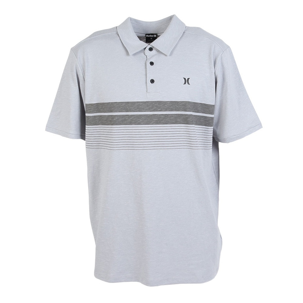 ハーレー（HURLEY）（メンズ）PRINTED STRIPE SLUB 半袖ポロシャツ MKT02173-002