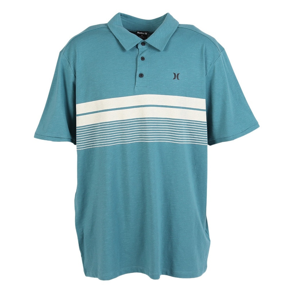 ハーレー（HURLEY）（メンズ）PRINTED STRIPE SLUB 半袖ポロシャツ MKT02173-422