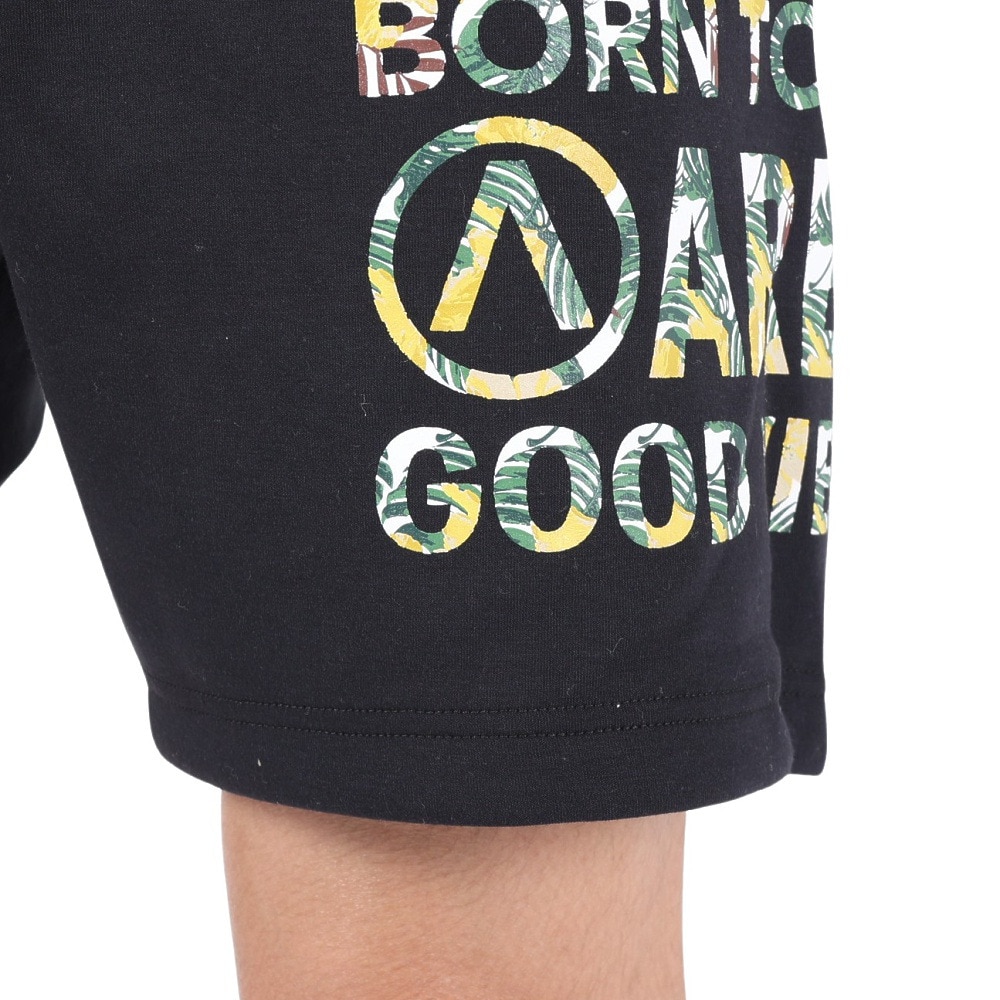 エアボーン（ARBN）（メンズ）ハーフパンツ メンズ スウェット AB2023SSM-APP011BLK