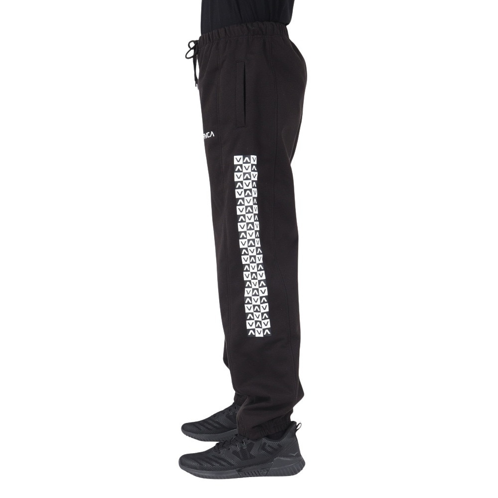 ルーカ（RVCA）（メンズ）CHECKER SWEAT PANTS スウェットパンツ BD042747 BLK