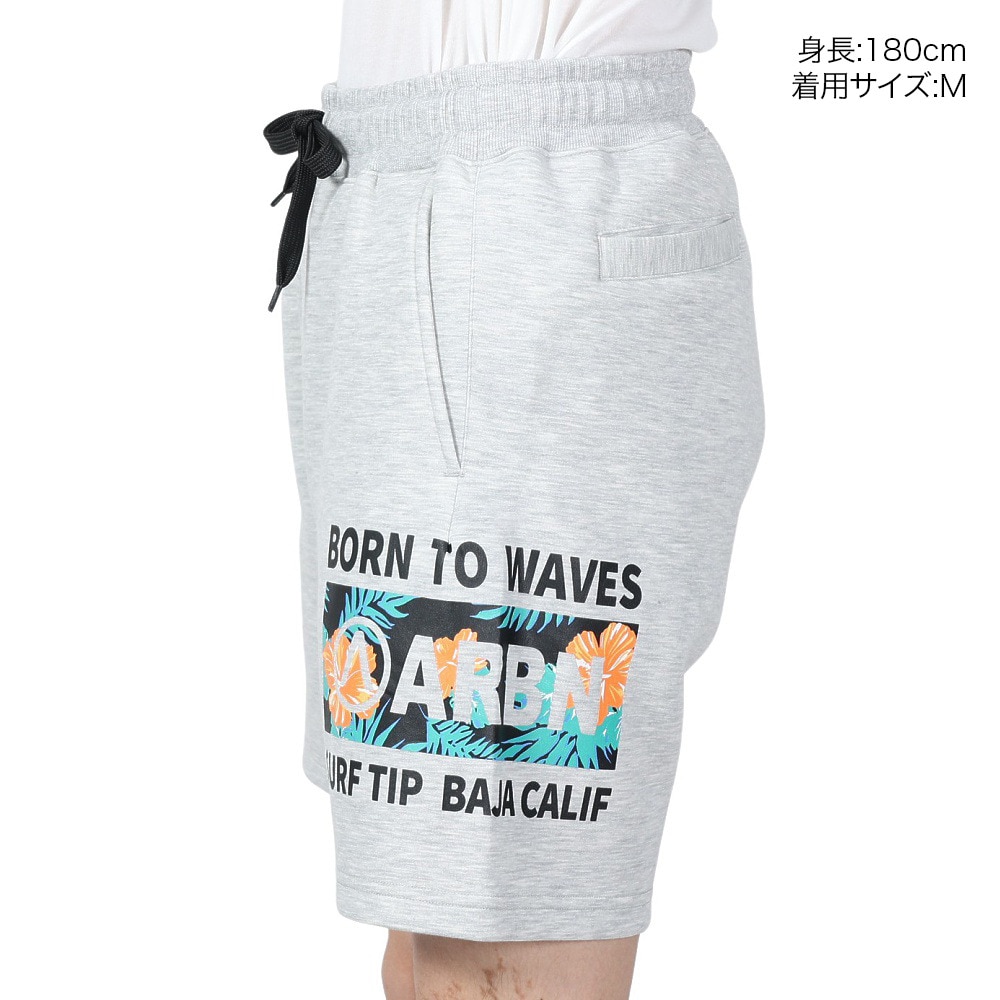 エアボーン（ARBN）（メンズ）SWEAT ハーフ パンツ AB24SSM-APP0411-LGRY