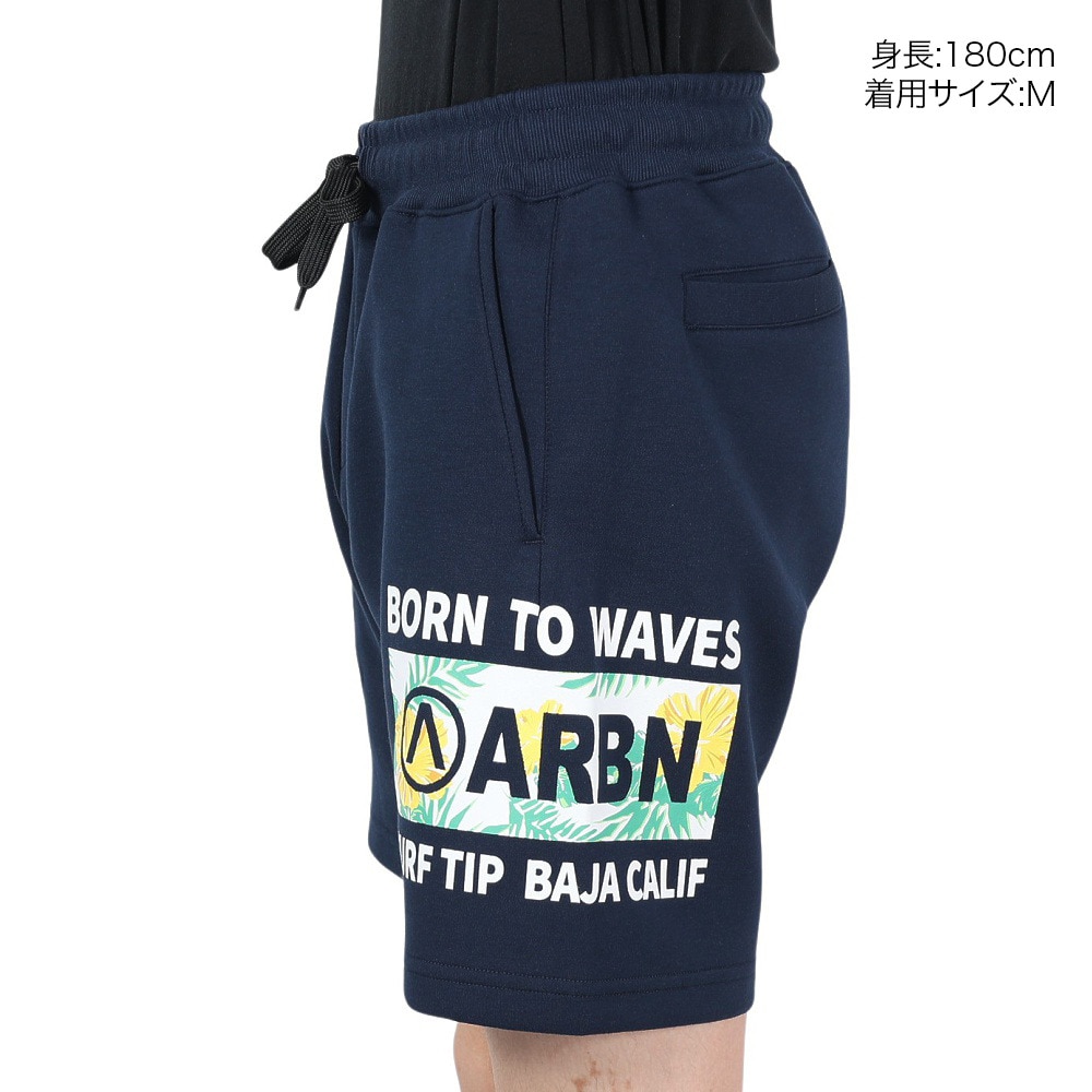 エアボーン（ARBN）（メンズ）SWEAT ハーフ パンツ AB24SSM-APP0411-NVY