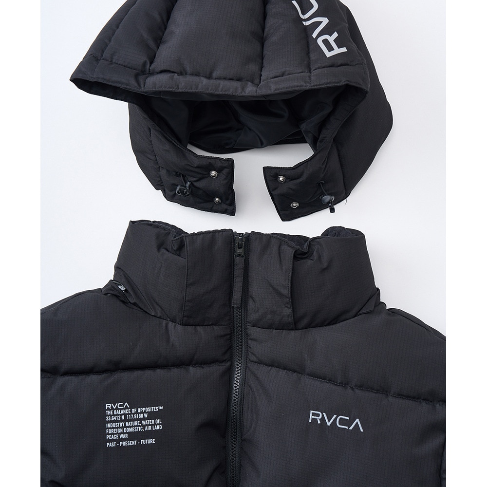 ルーカ（RVCA）（メンズ、レディース）バックプリント パファー ジャケット BF042760 BLK