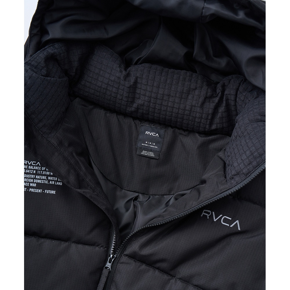 ルーカ（RVCA）（メンズ、レディース）バックプリント パファー ジャケット BF042760 BLK