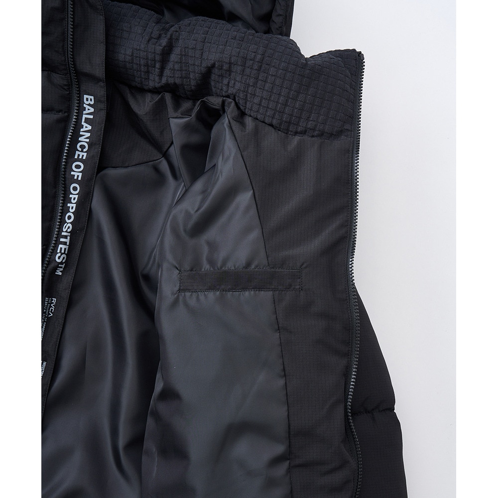 ルーカ（RVCA）（メンズ、レディース）バックプリント パファー ジャケット BF042760 BLK
