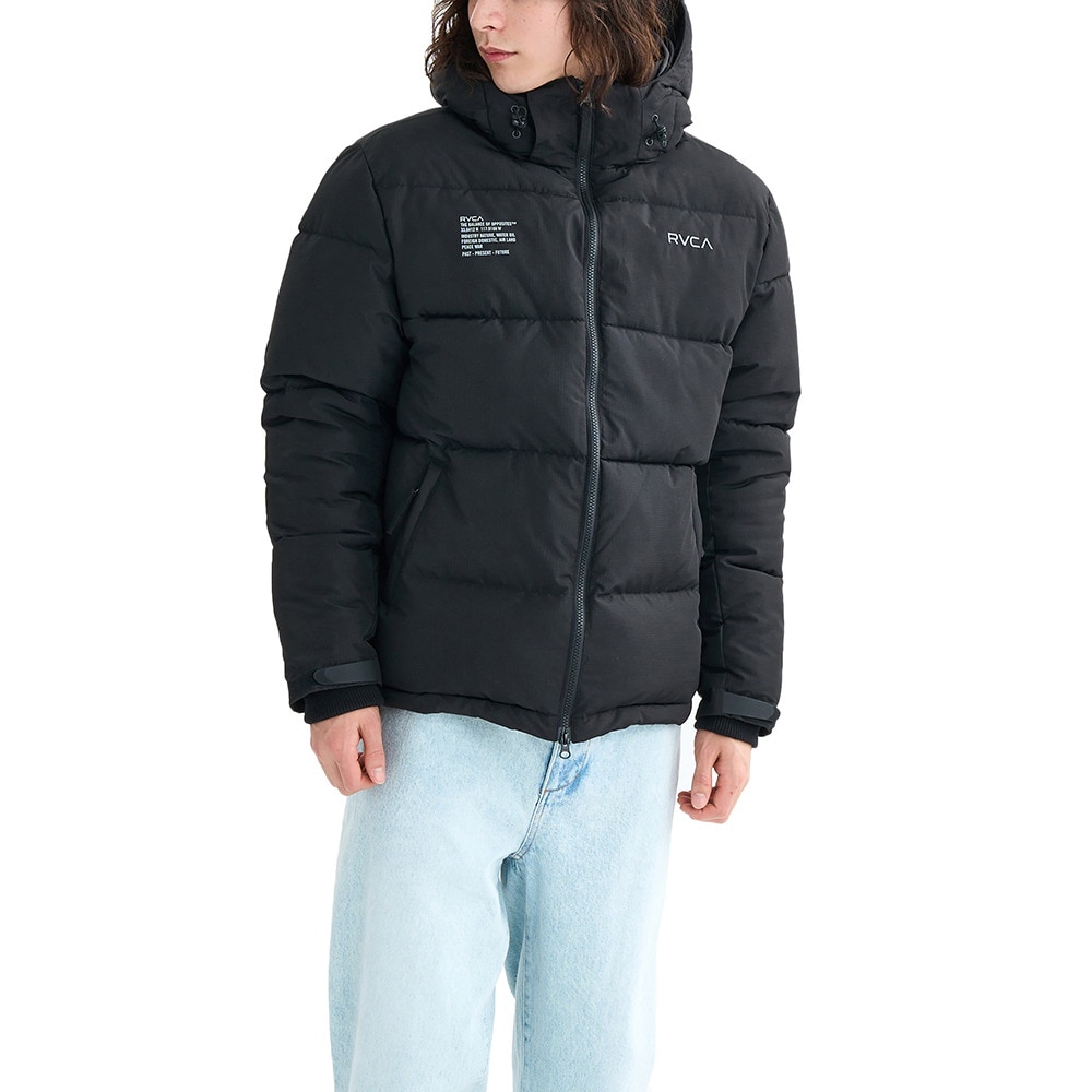 ルーカ（RVCA）（メンズ、レディース）バックプリント パファー ジャケット BF042760 BLK