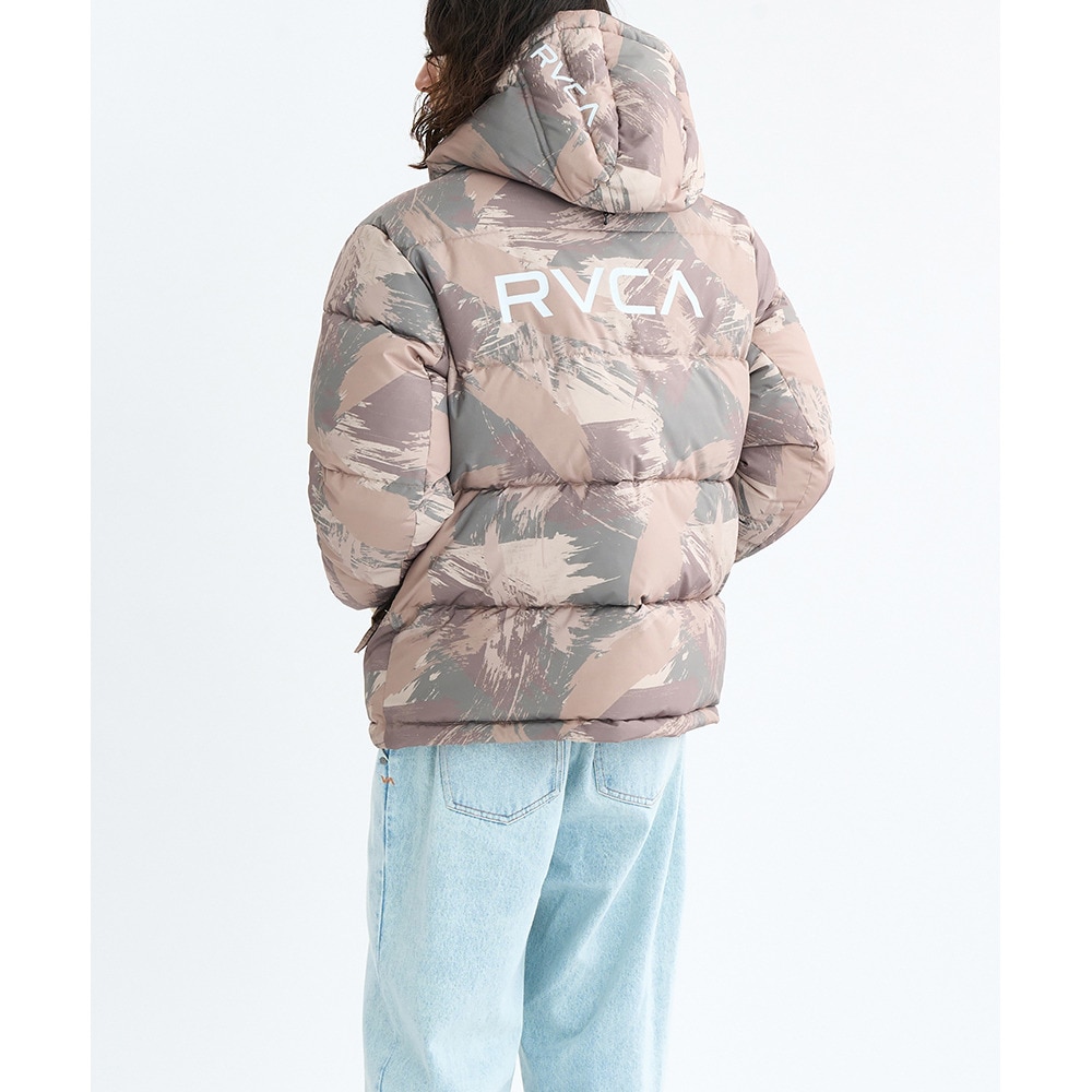 ルーカ（RVCA）（メンズ、レディース）バックプリント パファー ジャケット BF042760 KHC