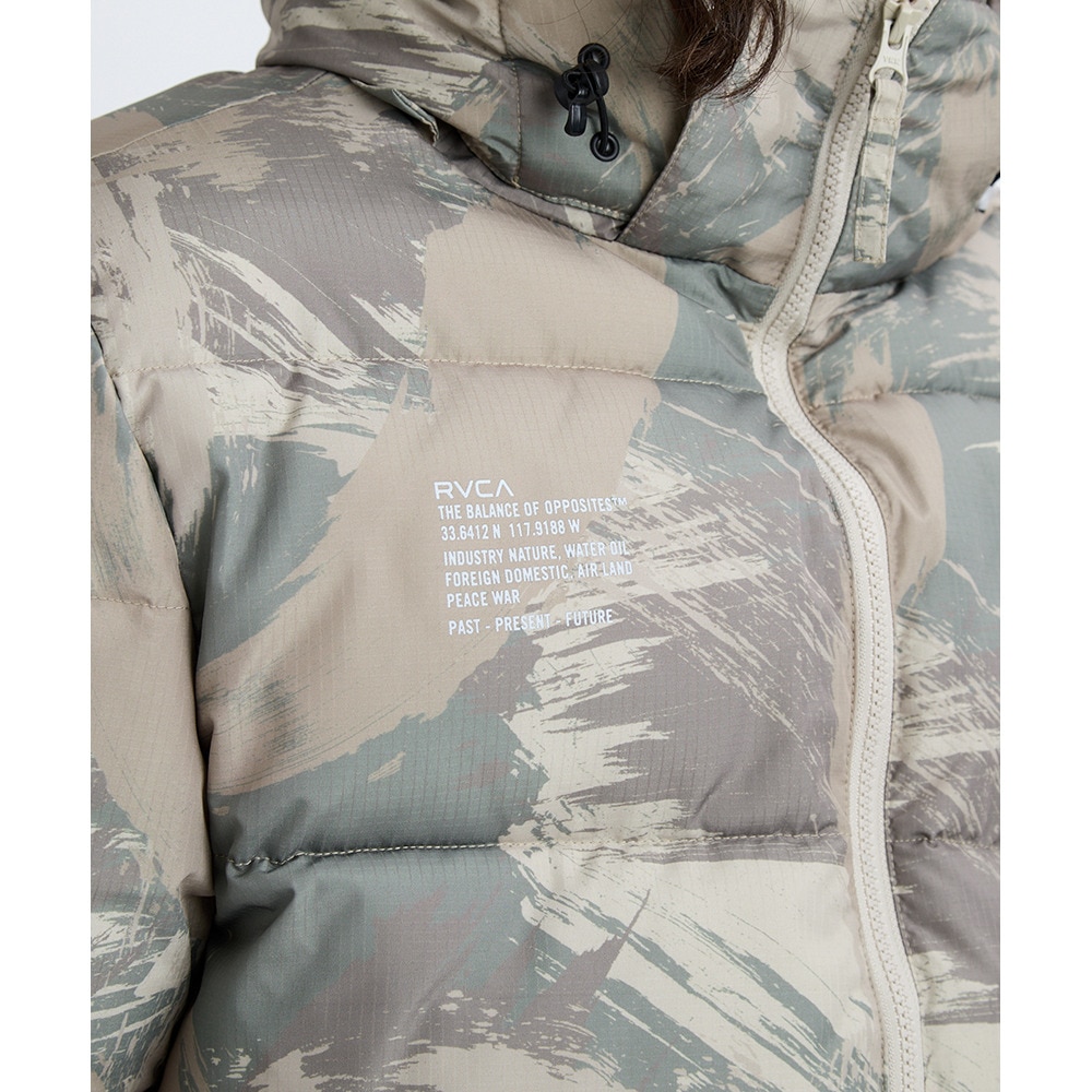 ルーカ（RVCA）（メンズ、レディース）バックプリント パファー ジャケット BF042760 KHC