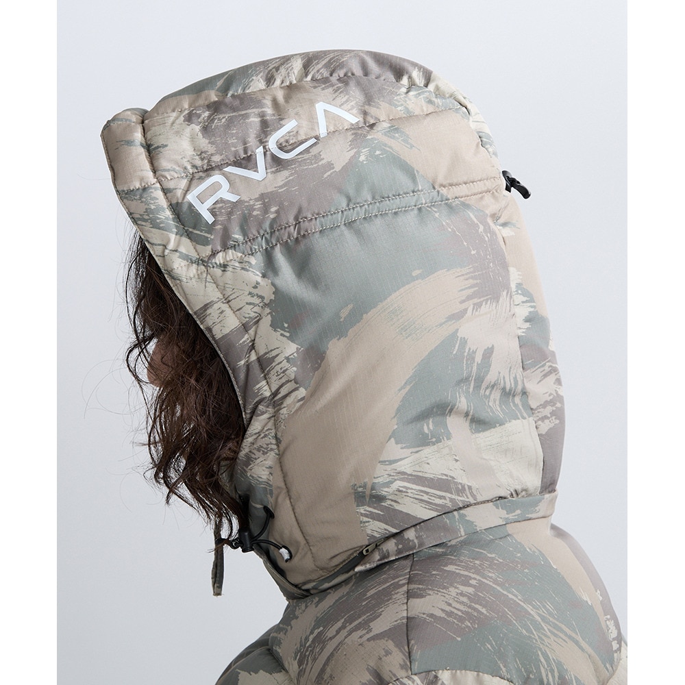 ルーカ（RVCA）（メンズ、レディース）バックプリント パファー ジャケット BF042760 KHC