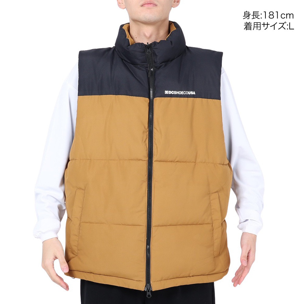 ディーシーシューズ（DC SHOES）（メンズ）リバーシブル PADDED ベスト 23FWDJK234082YBEG