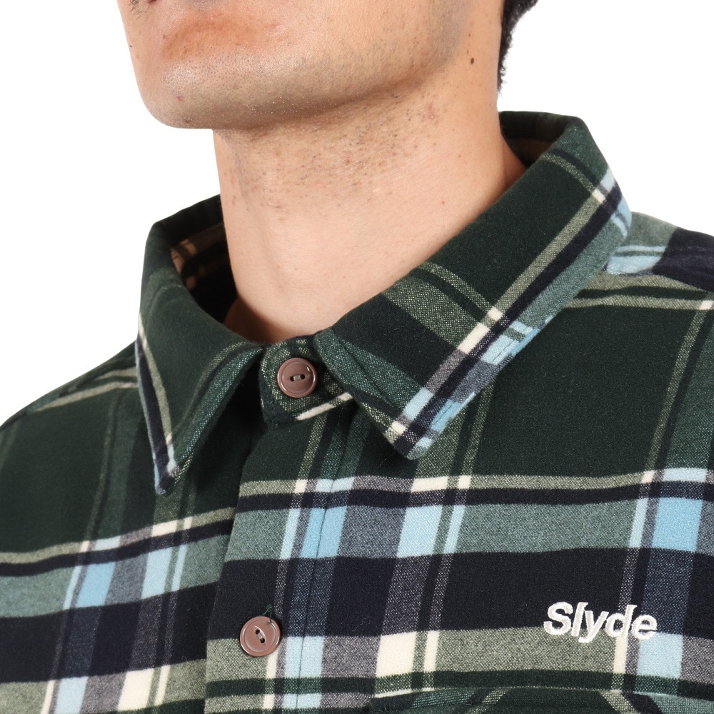 SLYDE（SLYDE）（メンズ）FLANNEL SHIRT JACKET sl2021aw022-GRN アウター コート 冬 あったか