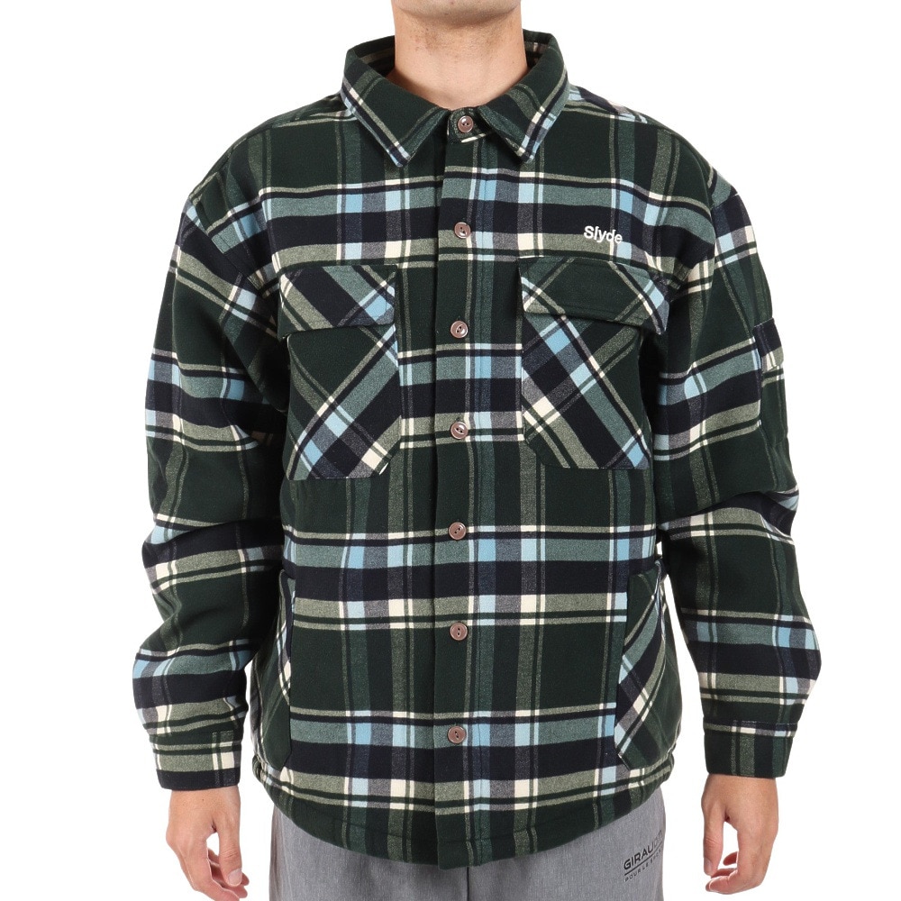 SLYDE（SLYDE）（メンズ）FLANNEL SHIRT JACKET sl2021aw022-GRN アウター コート 冬 あったか