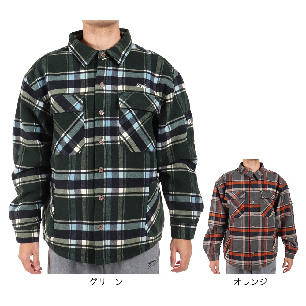 SLYDE（SLYDE）（メンズ）FLANNEL SHIRT JACKET sl2021aw022-GRN アウター コート 冬 あったか