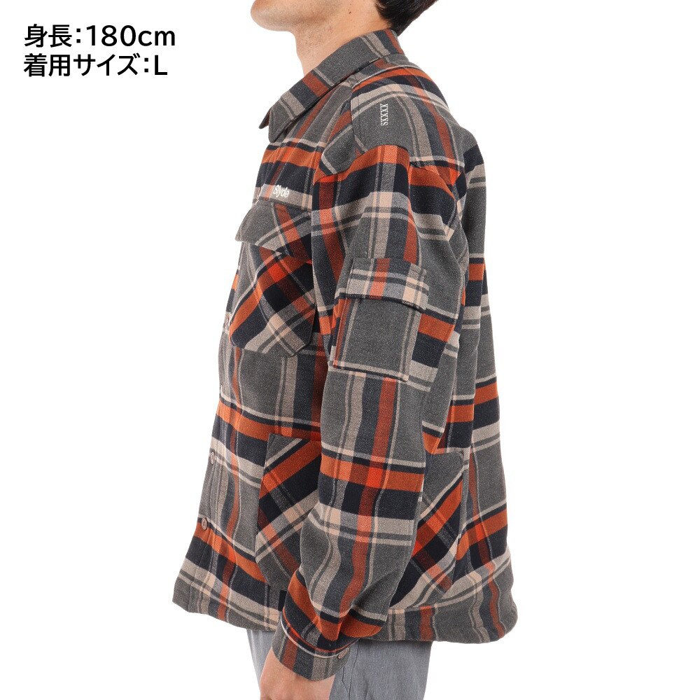 SLYDE（SLYDE）（メンズ）FLANNEL SHIRT JACKET sl2021aw022-ORG アウター コート 冬 あったか