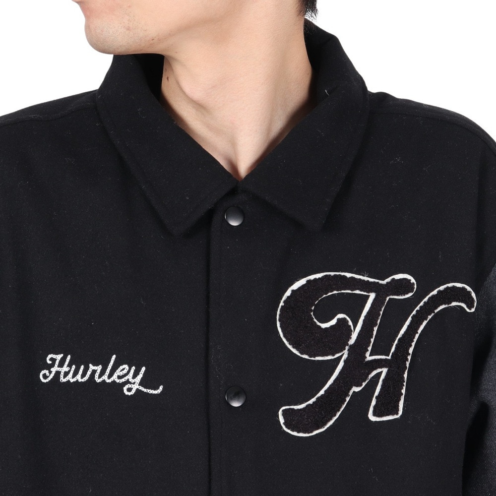 ハーレー（HURLEY）（メンズ）デニム ヴァーシティー ジャケット MCJK242016-BLK