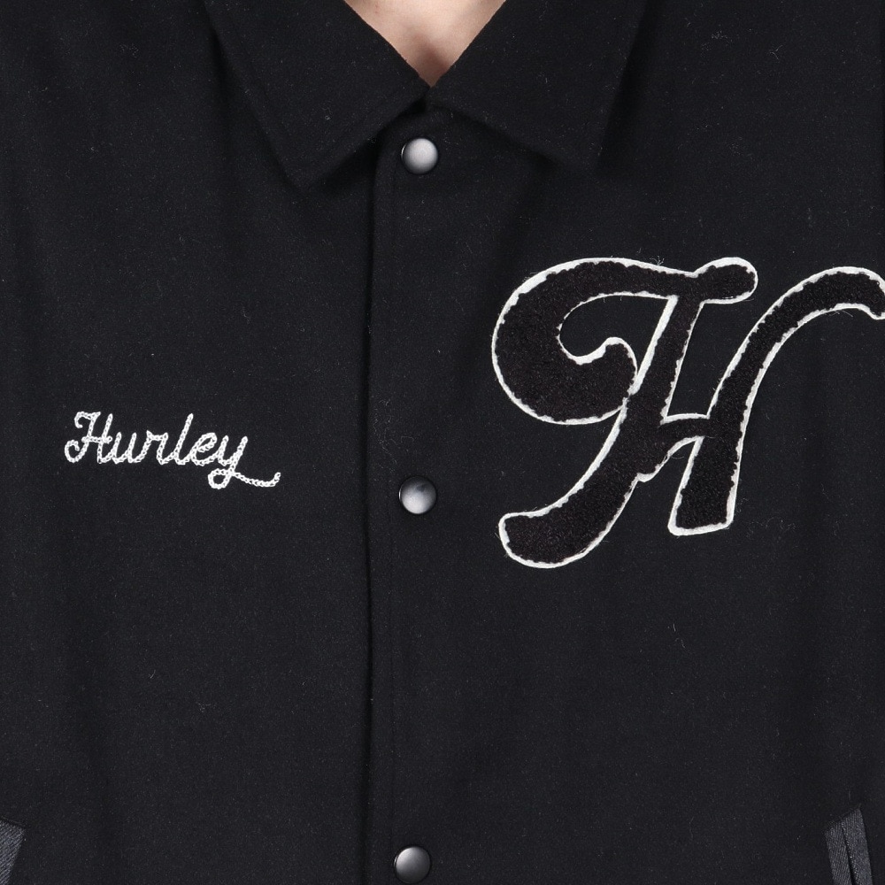 ハーレー（HURLEY）（メンズ）デニム ヴァーシティー ジャケット MCJK242016-BLK