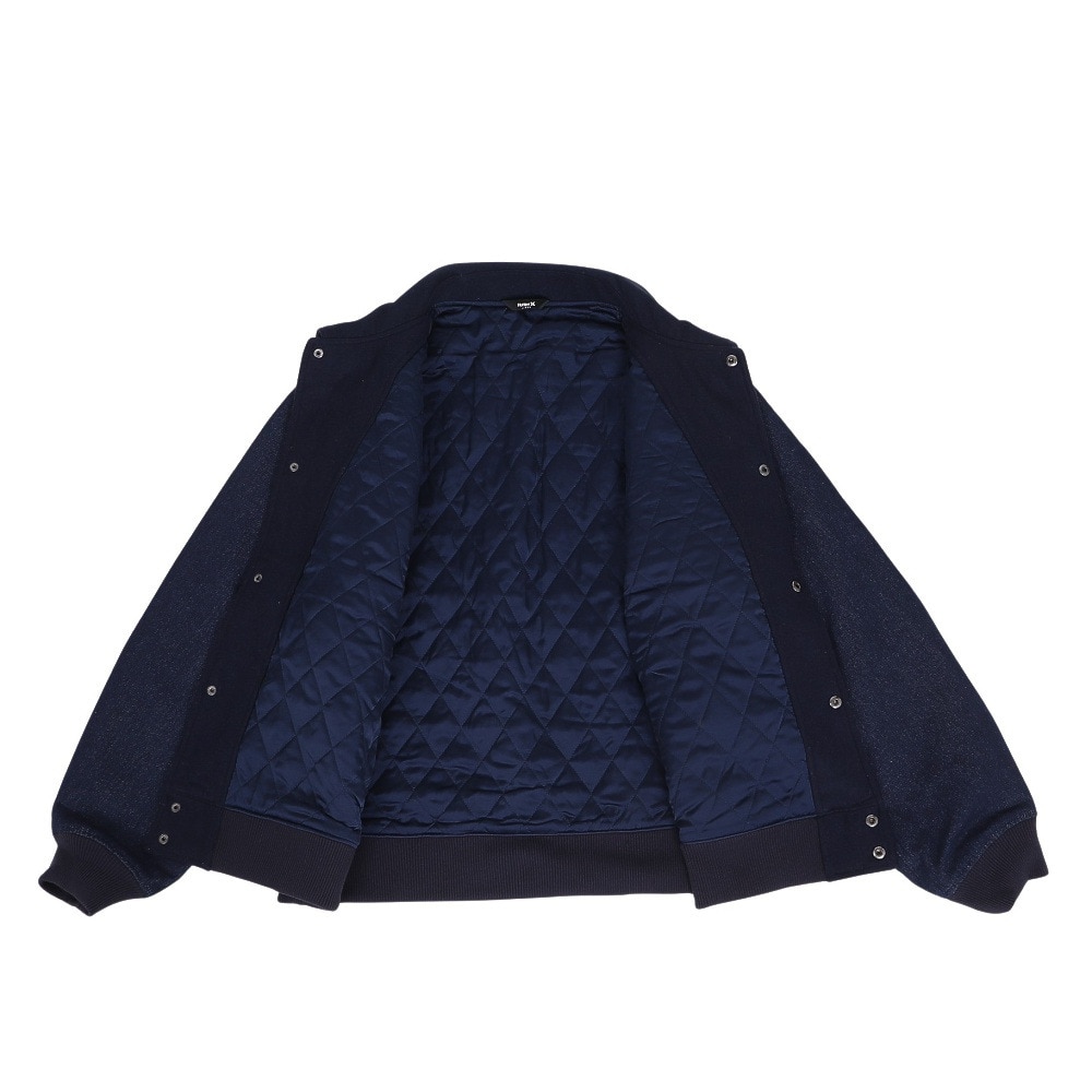 ハーレー（HURLEY）（メンズ）デニム ヴァーシティー ジャケット MCJK242016-NVY