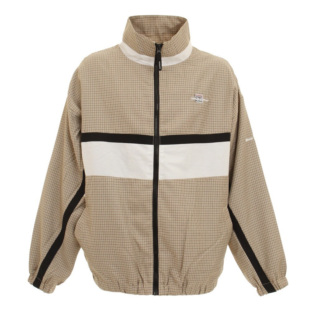  ウインドウペンチェック柄トラックジャケット 0323115-35BEI