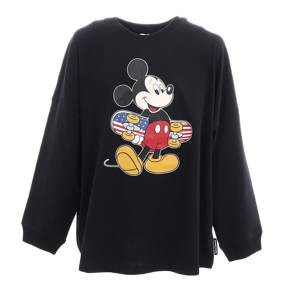 ボーイズ Tシャツ 長袖 ミッキー ディズニー クルーネック19 Kd Mickey Print Ls 7425j999 Bk1 ディーシー シュー スポーツ用品はスーパースポーツゼビオ