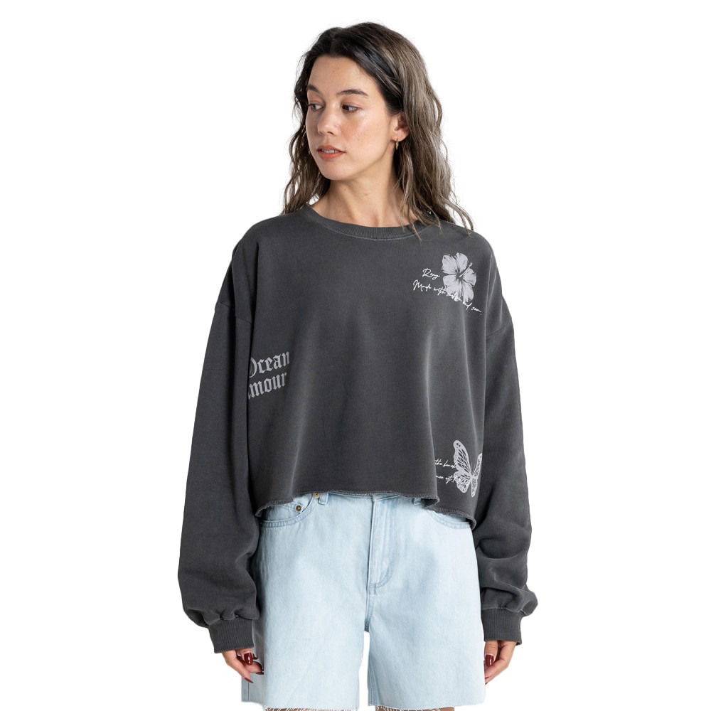 ロキシー（ROXY）（レディース）OCEAN AMOUR クロップドトップス 23SPRPO231085BLK