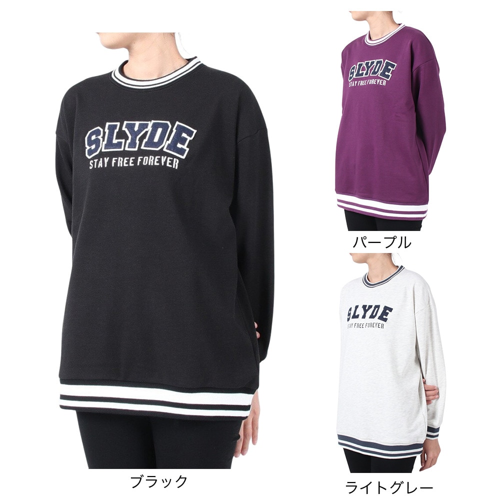 スライド（SLYDE）（レディース）ワッペン長袖スウェット SL23FWL-APP005PUL
