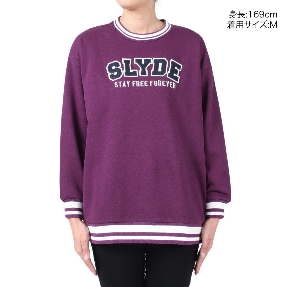 スライド（SLYDE）（レディース）ワッペン長袖スウェット SL23FWL-APP005PUL