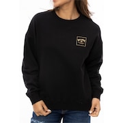 (レディース)ロゴ クルー スウェット 長袖シャツ BE014003 BLK