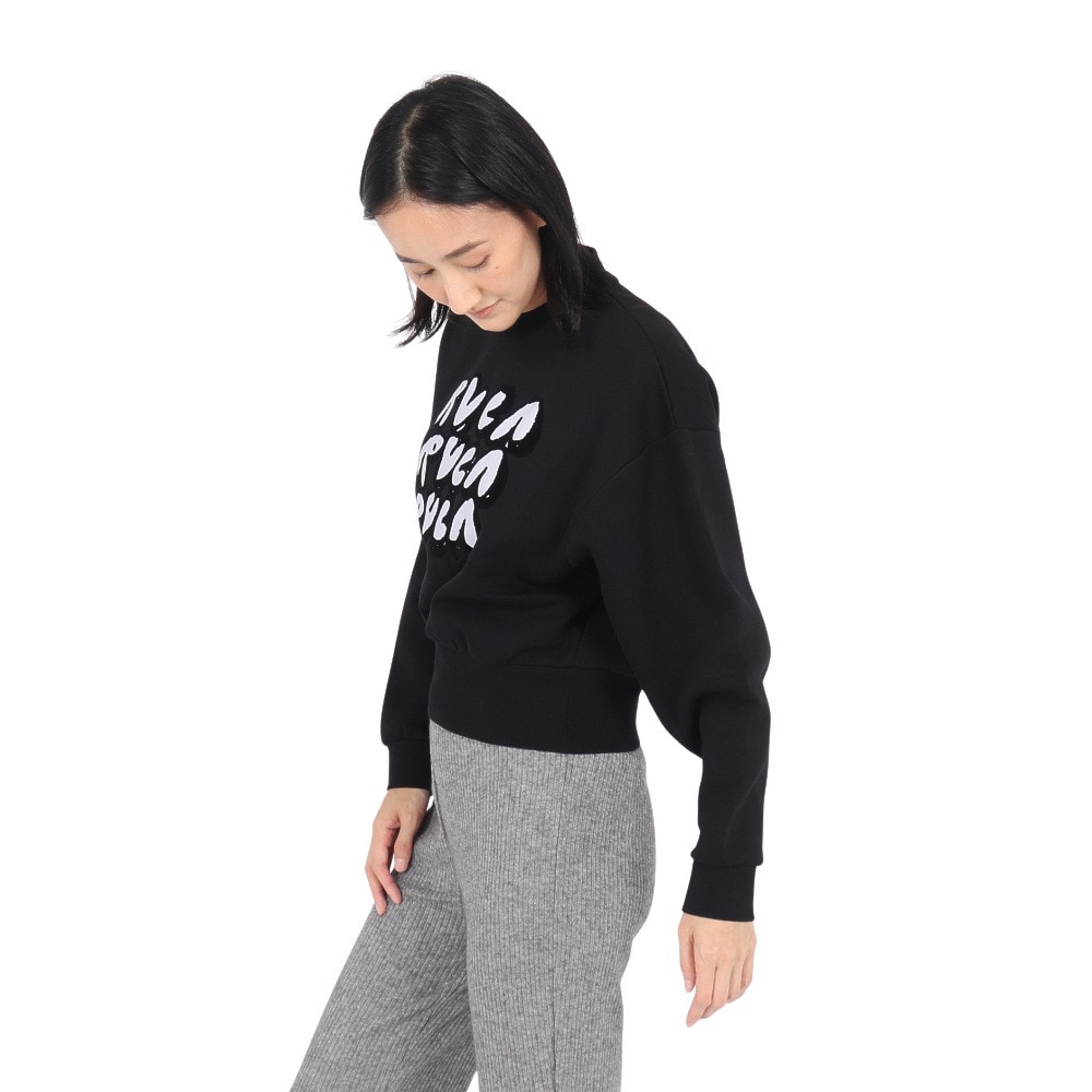 ルーカ（RVCA）（レディース）CLOUDY RVCA CREW トレーナー BE044007 BLK