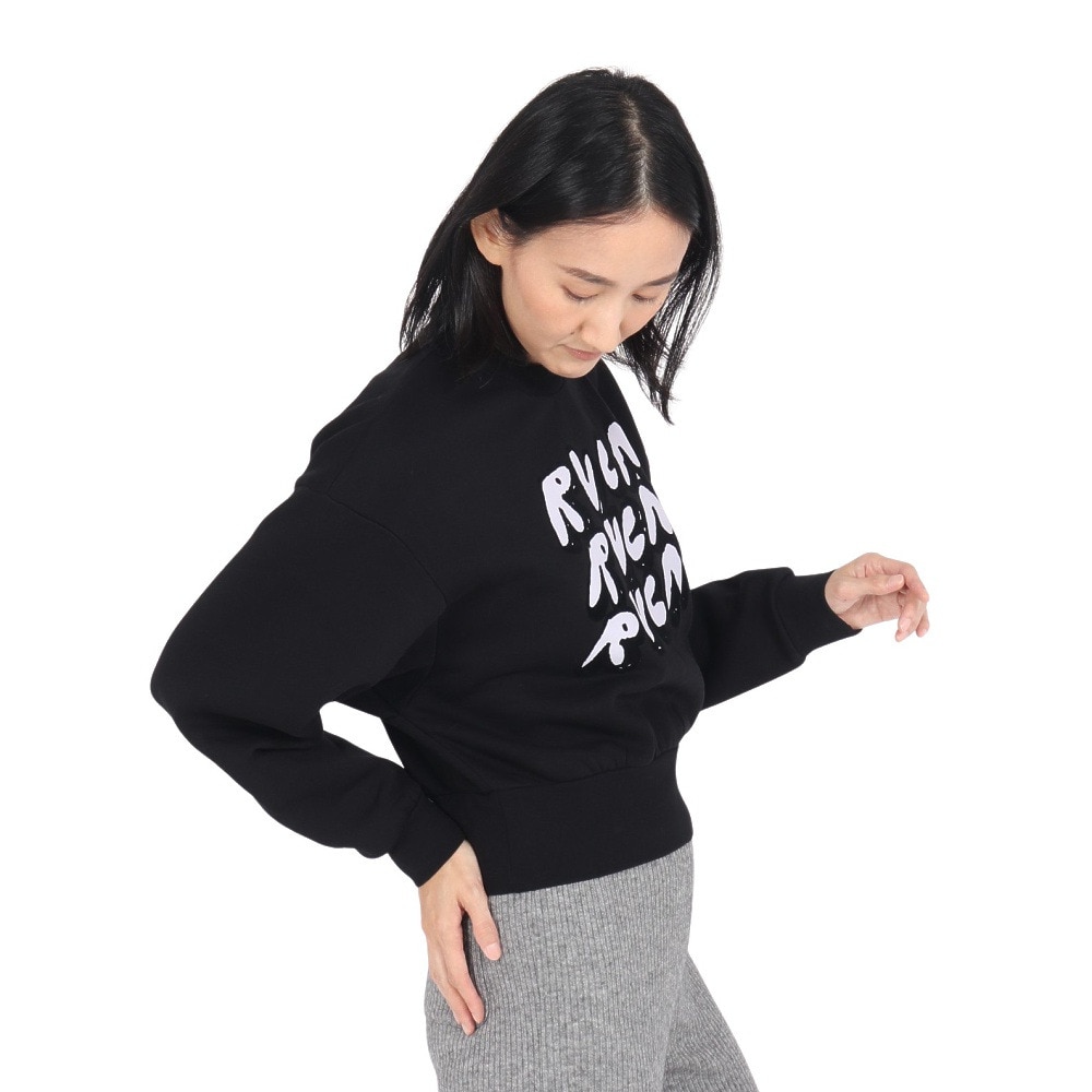 ルーカ（RVCA）（レディース）CLOUDY RVCA CREW トレーナー BE044007 BLK