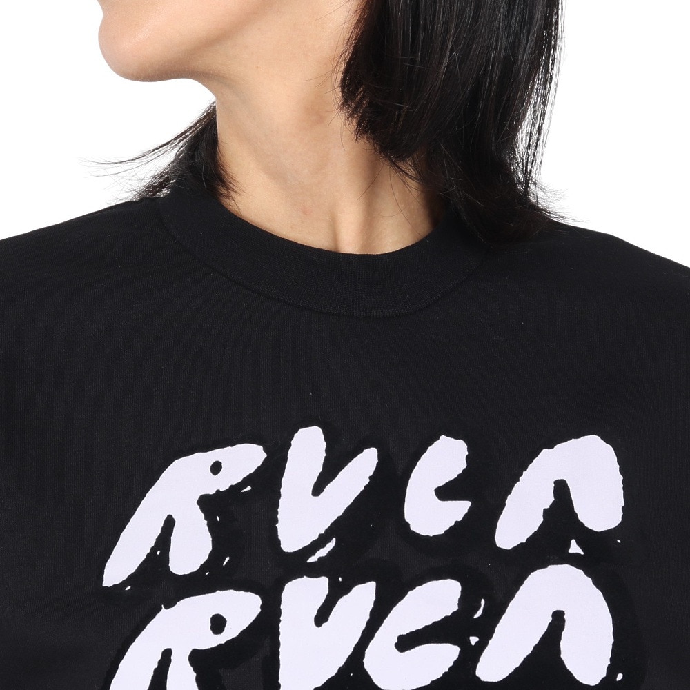 ルーカ（RVCA）（レディース）CLOUDY RVCA CREW トレーナー BE044007 BLK