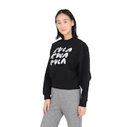 (レディース)CLOUDY RVCA CREW トレーナー BE044007 BLK