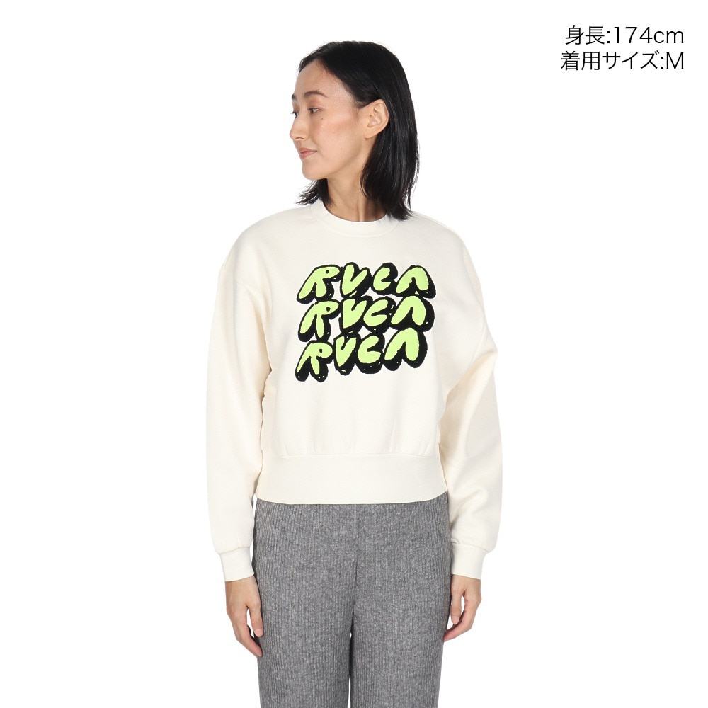 ルーカ（RVCA）（レディース）CLOUDY RVCA CREW トレーナー BE044007 CLO