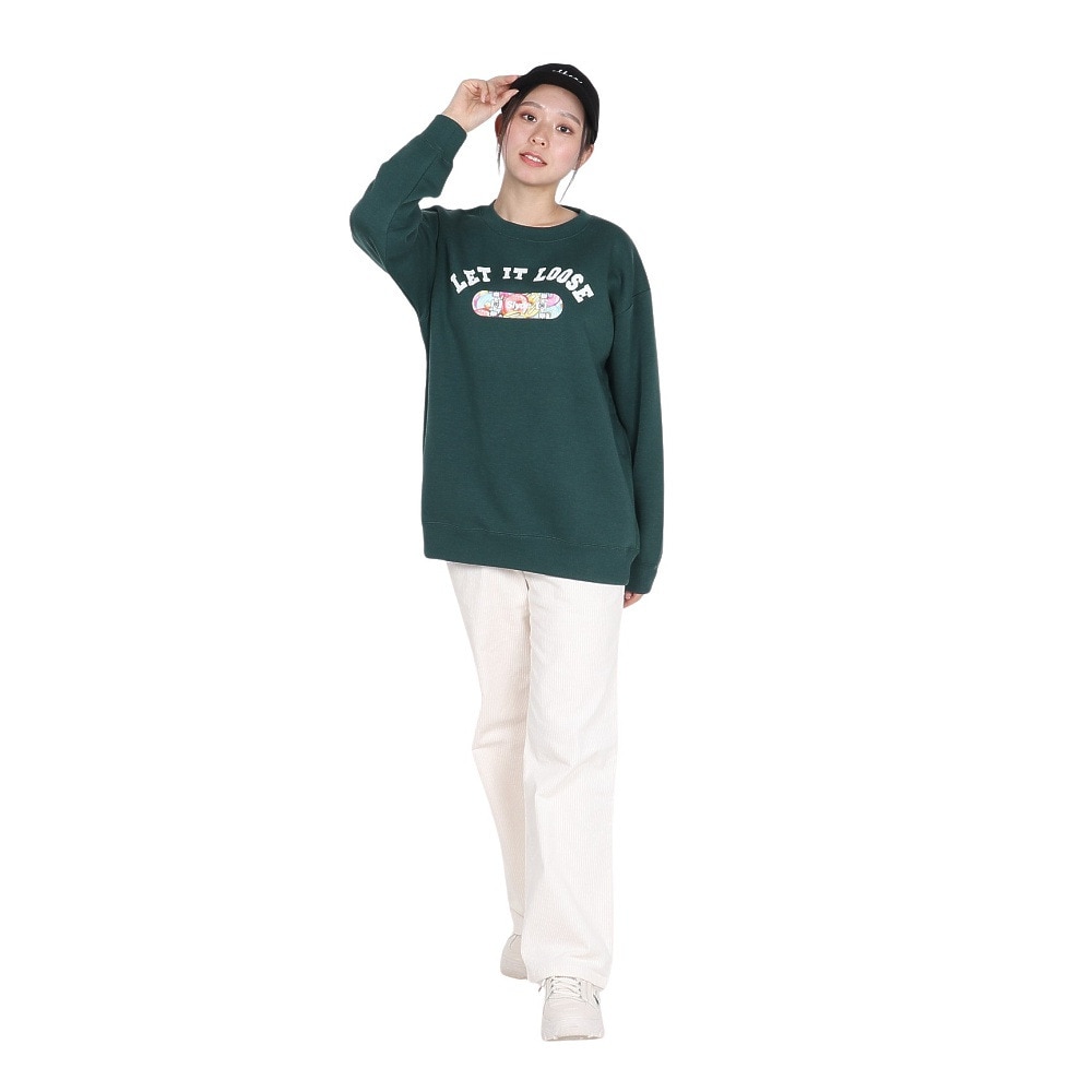 スライド（SLYDE）（レディース）RELAXED クルー スウェットシャツ SL24FWL-APP003GRN