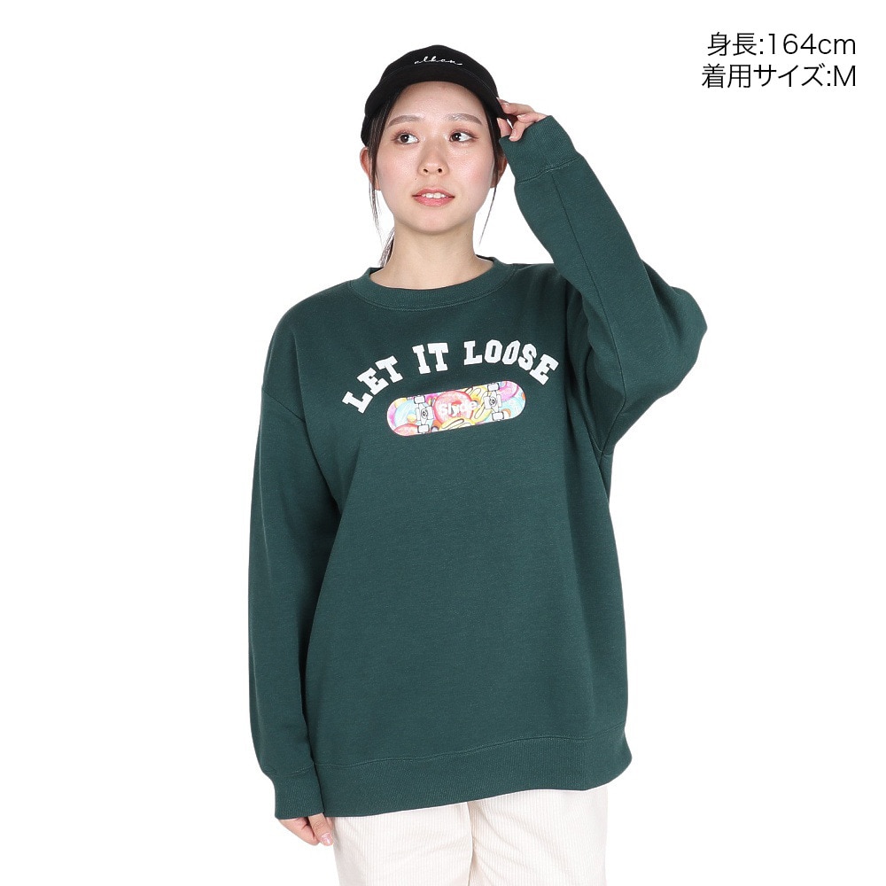 スライド（SLYDE）（レディース）RELAXED クルー スウェットシャツ SL24FWL-APP003GRN