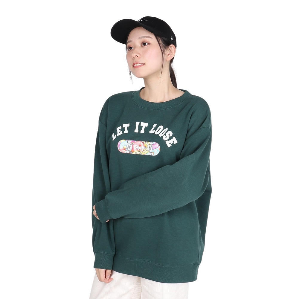 スライド（SLYDE）（レディース）RELAXED クルー スウェットシャツ SL24FWL-APP003GRN