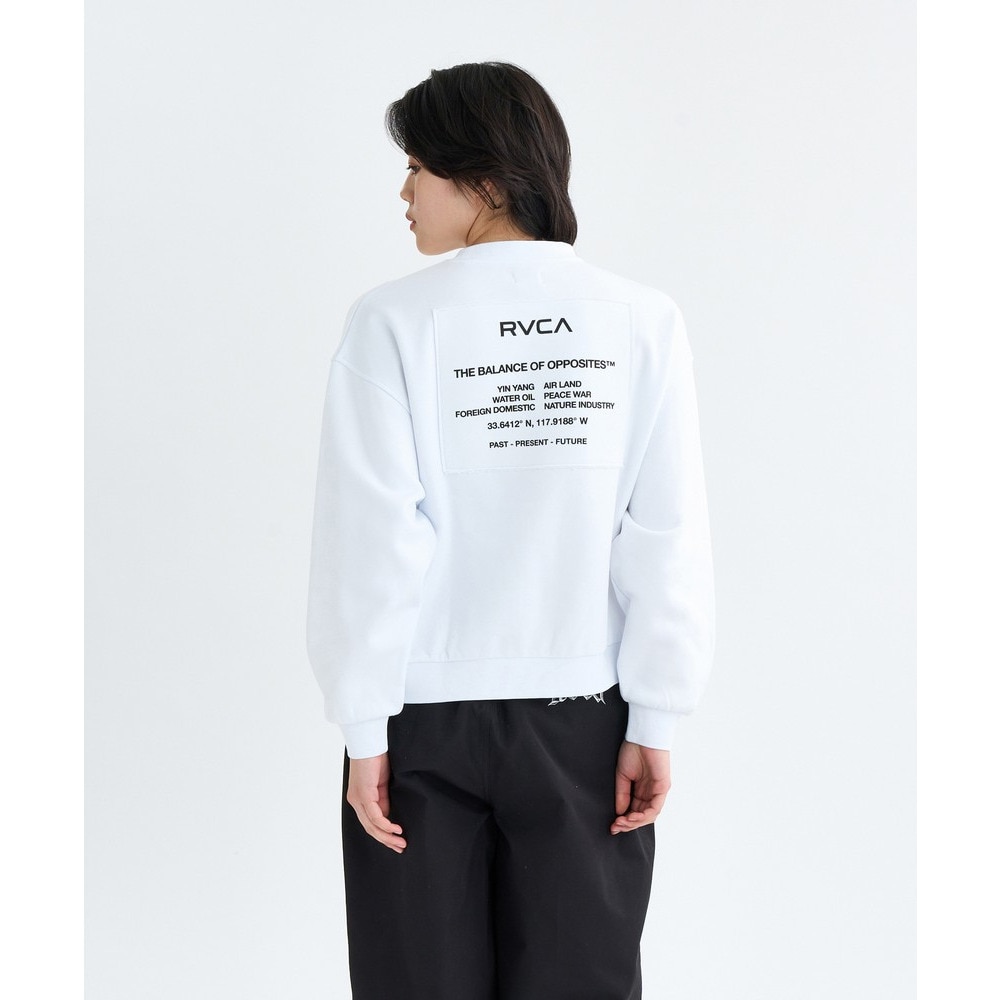 ルーカ（RVCA）（レディース）MATCH クルーネックトップス BF044004 WHT