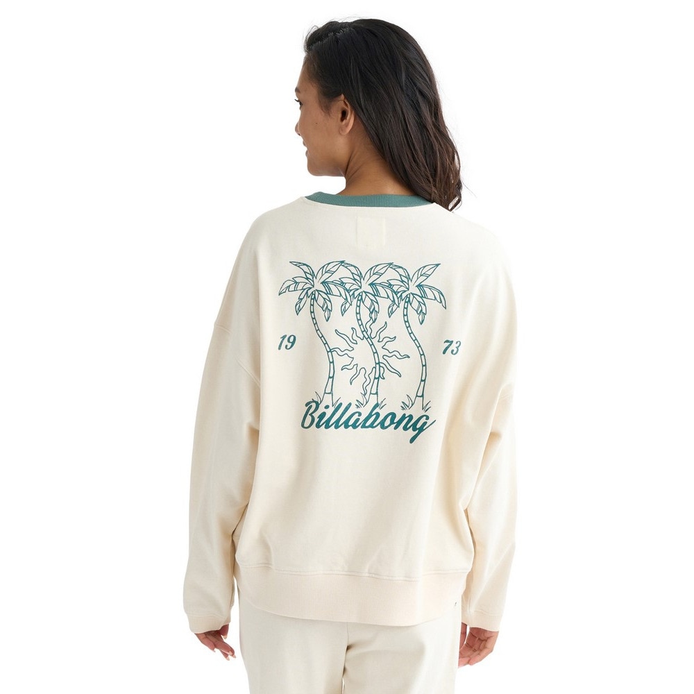 ビラボン（BILLABONG）（レディース）TRIPLE PALMS SW CREW 長袖Tシャツ BF014010 WCP