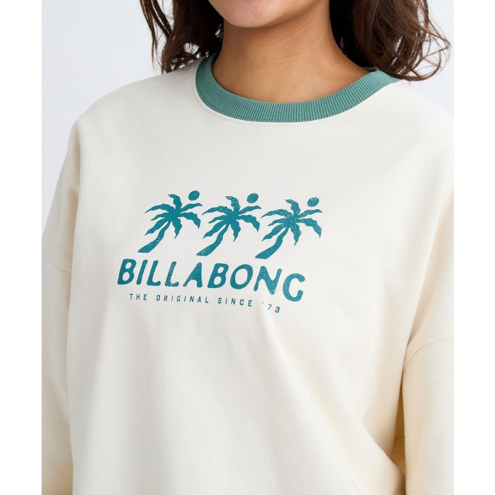 ビラボン（BILLABONG）（レディース）TRIPLE PALMS SW CREW 長袖Tシャツ BF014010 WCP