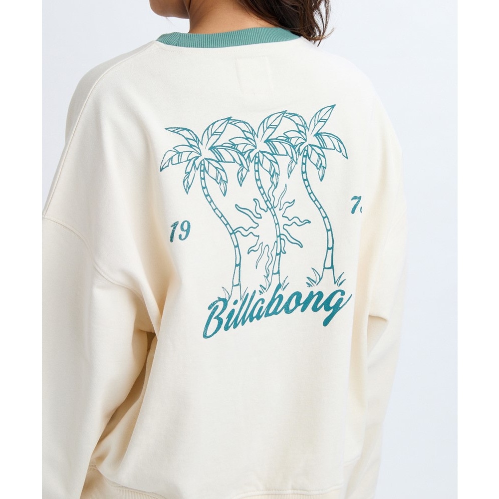 ビラボン（BILLABONG）（レディース）TRIPLE PALMS SW CREW 長袖Tシャツ BF014010 WCP